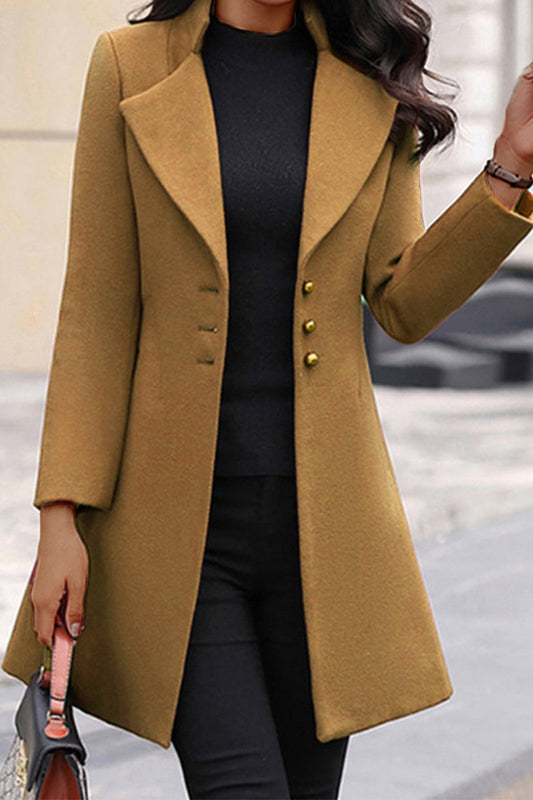 Victoria | Elegant Turndown Collar Coat