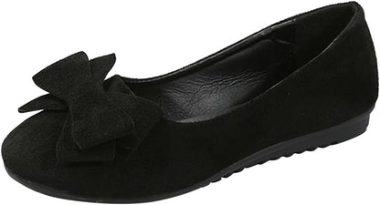 Lainey | Suede Bow-Knot Closed Toe Flat