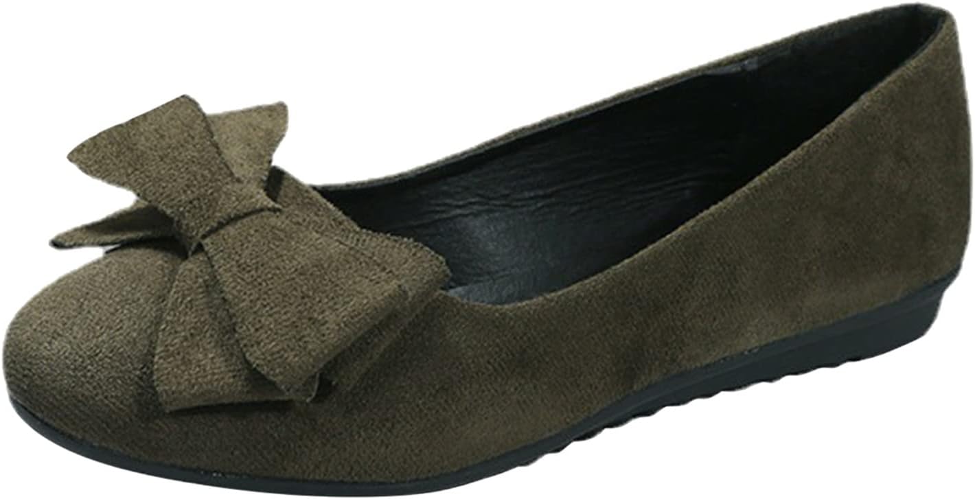 Lainey | Suede Bow-Knot Closed Toe Flat