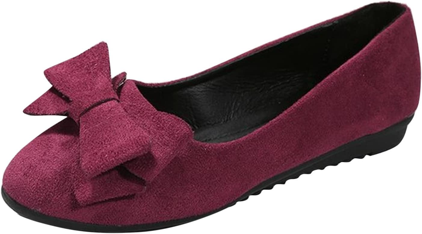 Lainey | Suede Bow-Knot Closed Toe Flat