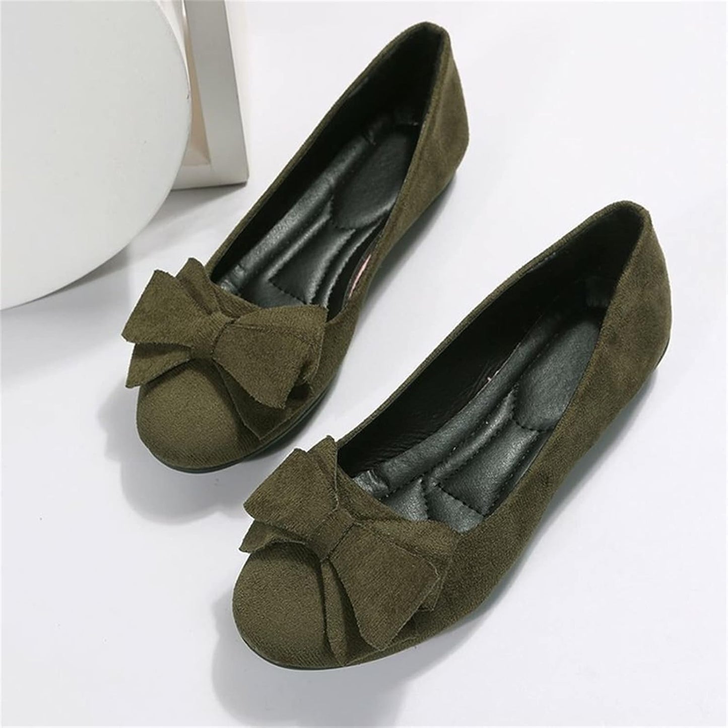 Lainey | Suede Bow-Knot Closed Toe Flat