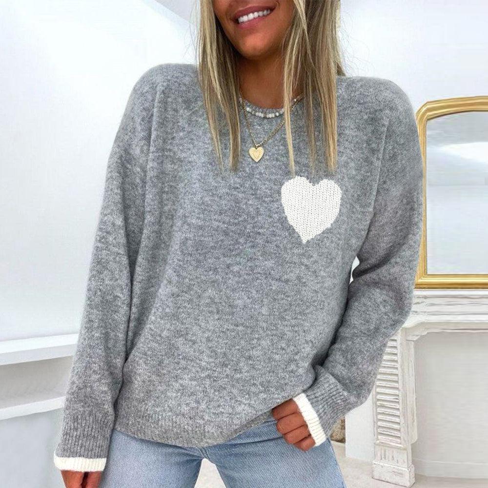 Grey Heart Sweater