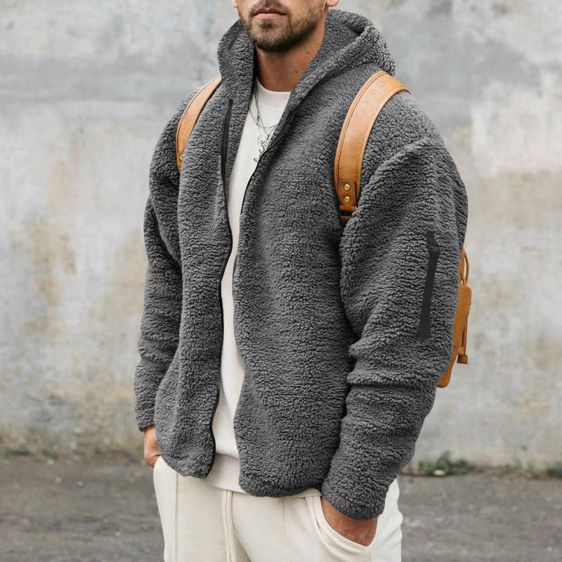 Luke | Warm Fleece Hooded Jacket