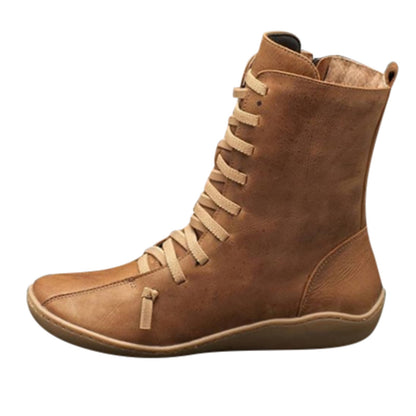 Caitlyn | Laced Leather Boots