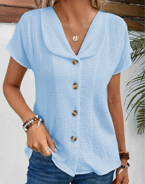 Abby | Lightweight Collared Top