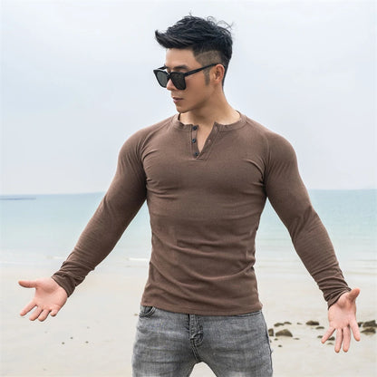 Men's Casual Long sleeve Cotton Shirt