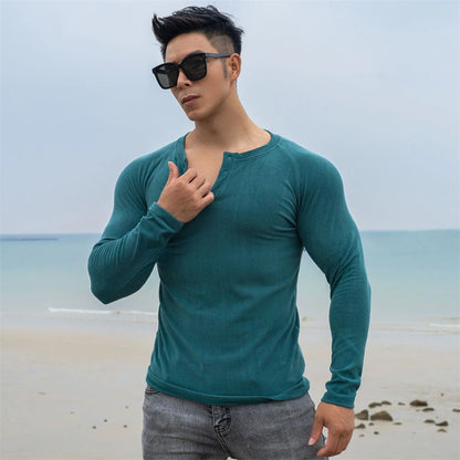 Men's Casual Long sleeve Cotton Shirt