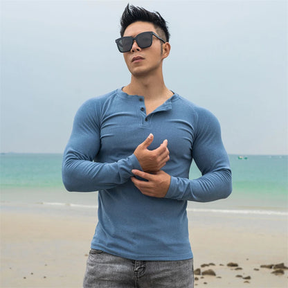 Men's Casual Long sleeve Cotton Shirt