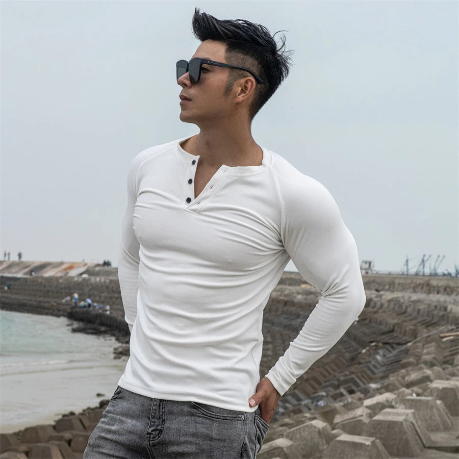 Men's Casual Long sleeve Cotton Shirt