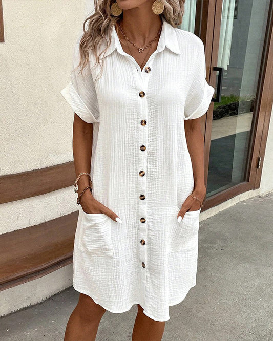 MICHELLE | Comfortable Button Dress