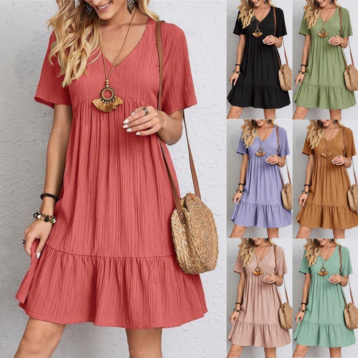 Isabella | V-Neck Casual Loose Dress