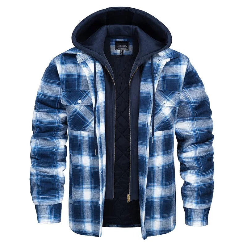 Drew | Flannel Hoodie