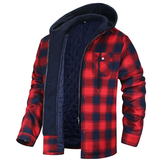 Drew | Flannel Hoodie